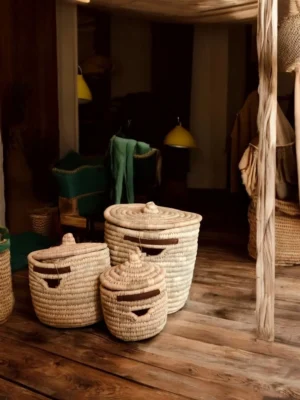 Palm Basket Trio